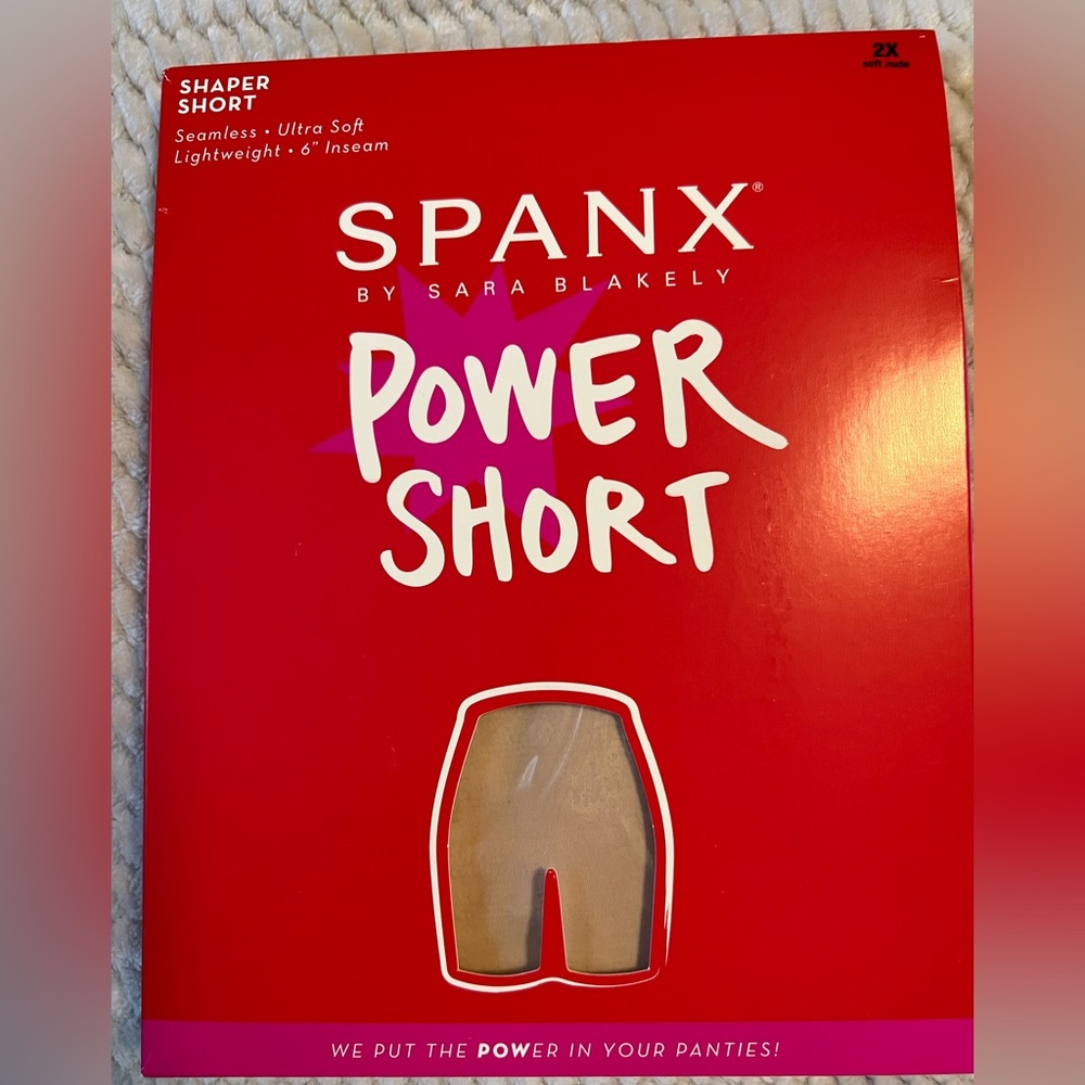 Spanx Power Short Soft Nude size 2x New in package